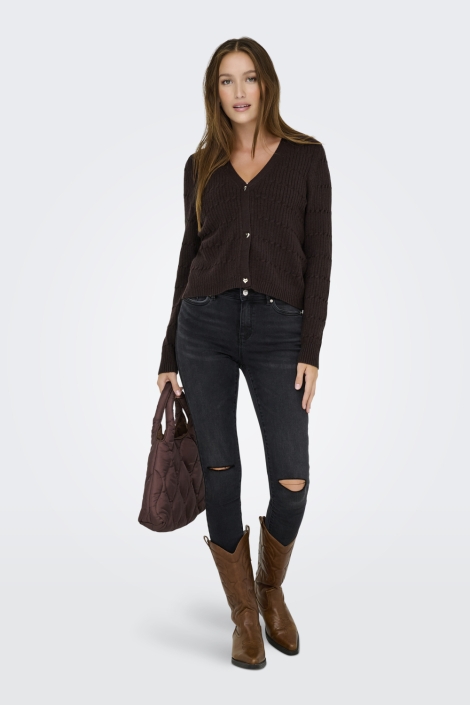 Only onlkatia life ls vneck cardi knt no